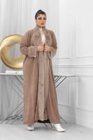 فروة شتوية طويلة صوف ناعم مبطنة بالفرو من الداخل و...