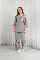 ترنج شتوي مورد بأكمام متوسطة الطول