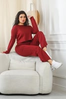 ترنج شتوي كاجوال رياضي بأكمام طويلة وتوب قصيرة