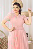 فستان كلاسيكي مكسر نصف كم