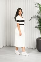 فستان ساده بأكمام متوسطه