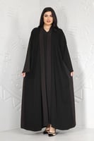 عباية قماش كريب انترنت تدخيلة مثلث في الجوانب محدد...