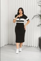 فستان ساده بأكمام متوسطه