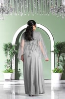 فستان سهرة بأكمام شيفون