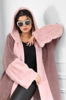 فروة شتوية طويلة مبطنة بالفرو من الداخل موحدة اللو...