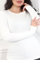 توب قطن بأكمام طويلة