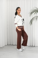 ترنج شتوي لونين بأكمام طويلة وياقة V