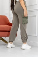 بنطال كاجوال نسائي كارجو بجيوب جانبية