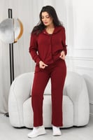 ترنج شتوي كاجوال بأزرار كبس وأكمام طويلة وياقة على...