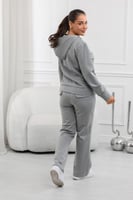 ترنج شتوي كاجوال سحاب بأكمام طويلة وقبعة