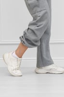 بنطال كاجوال نسائي قطني مزود بجيوب وخصر مطاطي