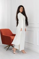 طقم نسائي من ثلاث قطع جاكيت طويل