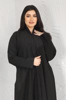 عباية قماش كريب الفاخر بزودة بأزرار طقطق