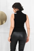 هاينك نسائي بلا أكمام ذات ياقة مدورة متعدد الألوان