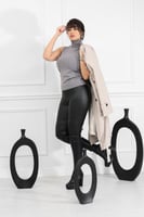 هاينك نسائي بلا أكمام ذات ياقة مدورة متعدد الألوان