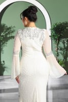 فستان سهرة طويل ستراس