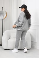 ترنج شتوي كاجوال توب بسحاب مزموم بأكمام طويلة