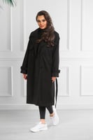 جاكيت شتوي كلاسيكي طويل يصل لأسفل الركبة بياقة مطو...