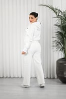 ترنج شتوي كاجوال سحاب بأطراف أكمام قماشية وقبعة