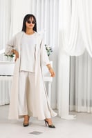 طقم كاجوال كم طويل 3 قطع