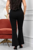 بنطال كاجوال نسائي كلوش بأرجل واسعة