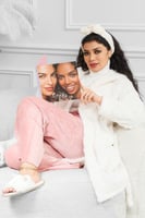 بنطال كاجوال نسائي مخمل بخصر مطاطي بلا جيوب