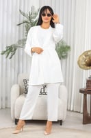 طقم كاجوال كم طويل 3 قطع