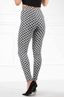 بنطال قطني سكيني بخصر مطاطي مزين بنقشة ورود