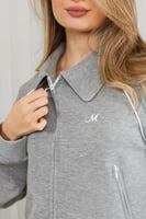 ترنج شتوي كاجوال سحاب بأكمام طويلة وجيب