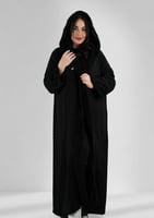 فروة شتوية طويلة مبطنة بالفرو من الداخل بتطريز طول...