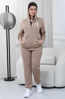 ترنج شتوي كاجوال هودي بسحاب وبنطال