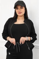 ترنج شتوي كاجوال توب بياقة وسحاب وبنطال واسع من ال...