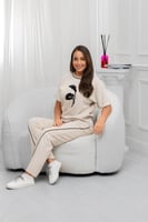 ترنج طبي بنطال مع تيشيرت بطبعة ورد