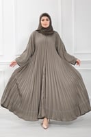 عباية قماش بلمسة حرير زيتي بتكسير كامل العباية