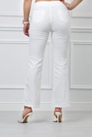 بنطال بقصة واسعة حتى الكاحل مع فتحة جانبية