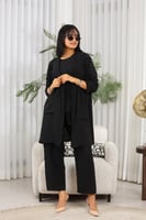 طقم كاجوال كم طويل 3 قطع