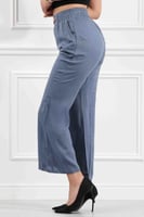 بنطال كاجوال نسائي بقصة واسعة واكسسوار على الخصر