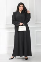 عباية قماش مقلم كامل لف