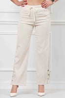 بنطال جينز خصر متوسط برباط مطاطي بقصة واسعة حتى ال...