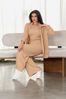 طقم نسائي ثلاث قطع جاكت قصير