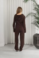 ترنج شتوي كاجوال سحاب بأكمام طويلة وقبعة