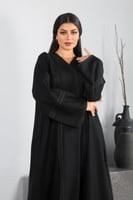 عباية كريب فاخر خطوط قيطان من الامام والخلف لف