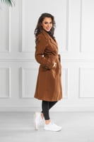 جاكيت شتوي كلاسيكي طويل يصل لأسفل الركبة بياقة مطو...