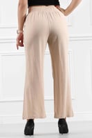 بنطال كاجوال نسائي بقصة واسعة واكسسوار على الخصر