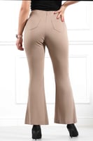 بنطال نسائي كاجوال واسع الساقين بخصر عالي وحزام مع...