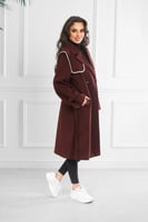 جاكيت شتوي كلاسيكي طويل يصل لأسفل الركبة مزدوج الص...