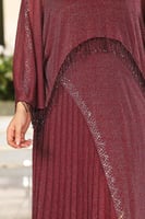 فستان سهرة بأكمام شيفون