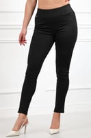 بنطال نسائي كاجوال ضيق بتصميم سادة بسيط، بدون أزرا...