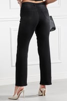 بنطال جينز خصر متوسط بزر وسحاب بقصة واسعة حتى الكا...