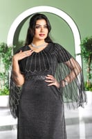 فستان سهرة بأكمام شيفون